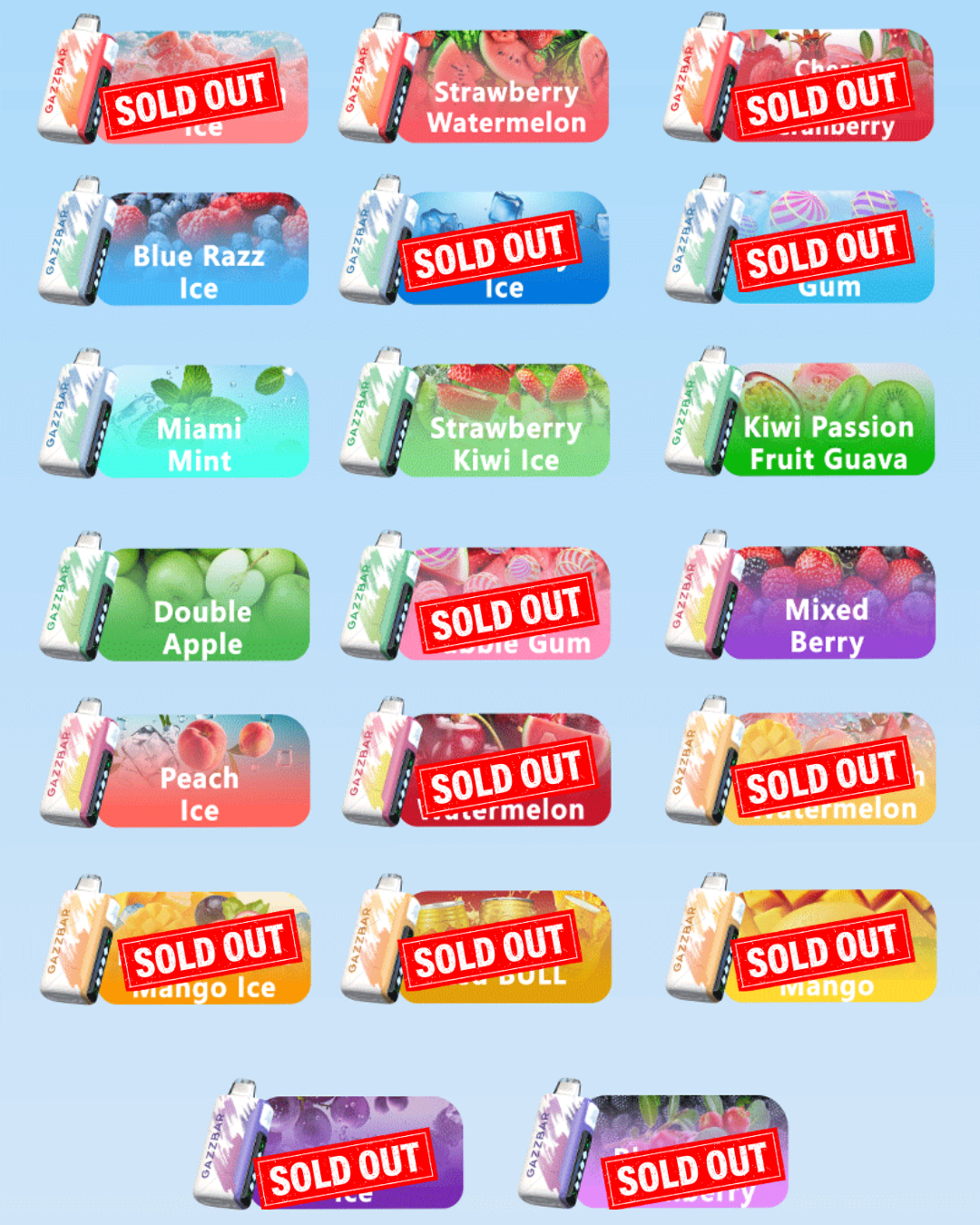 GAZZBAR ICE GOD｜ガズバー アイスゴッド｜ELFBAR ICE KING代替